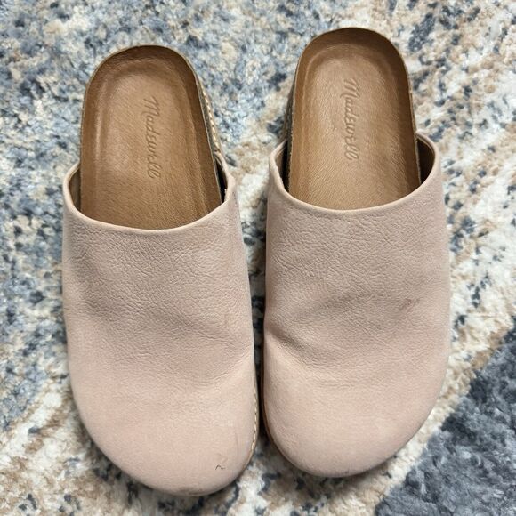 Madewell The Layne Clog Mule Women 7 Leather Slip On Classic Comfort Dusty Blush - Picture 3 of 10